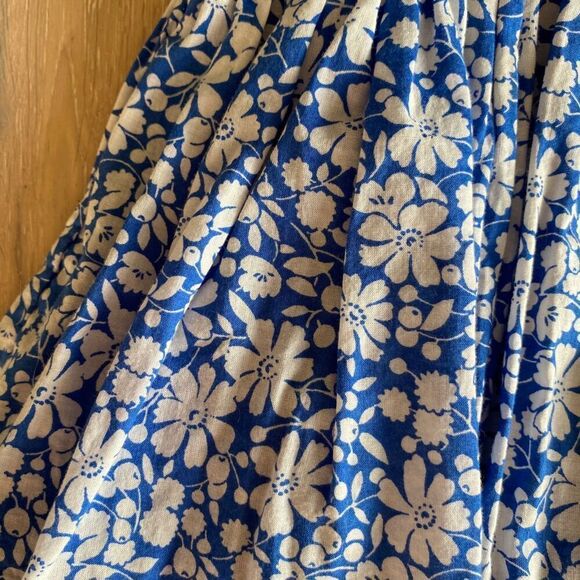 Baby Gap Sundress Royal Blue White Floral Summer Dress Size 0-3 M - Picture 4 of 8